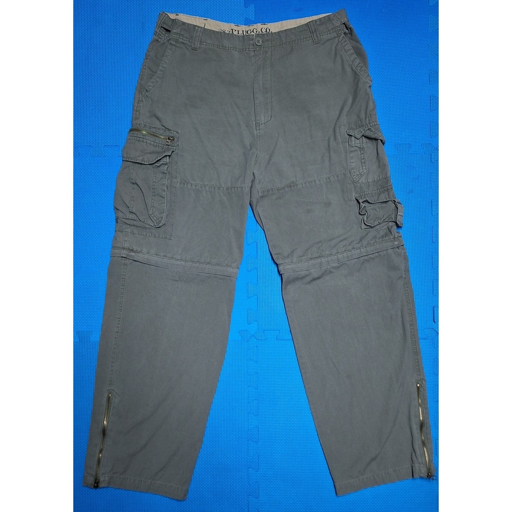 1983 Plugg Co Cargo pants 36/30 Green drifter jeans Vintage Y2K